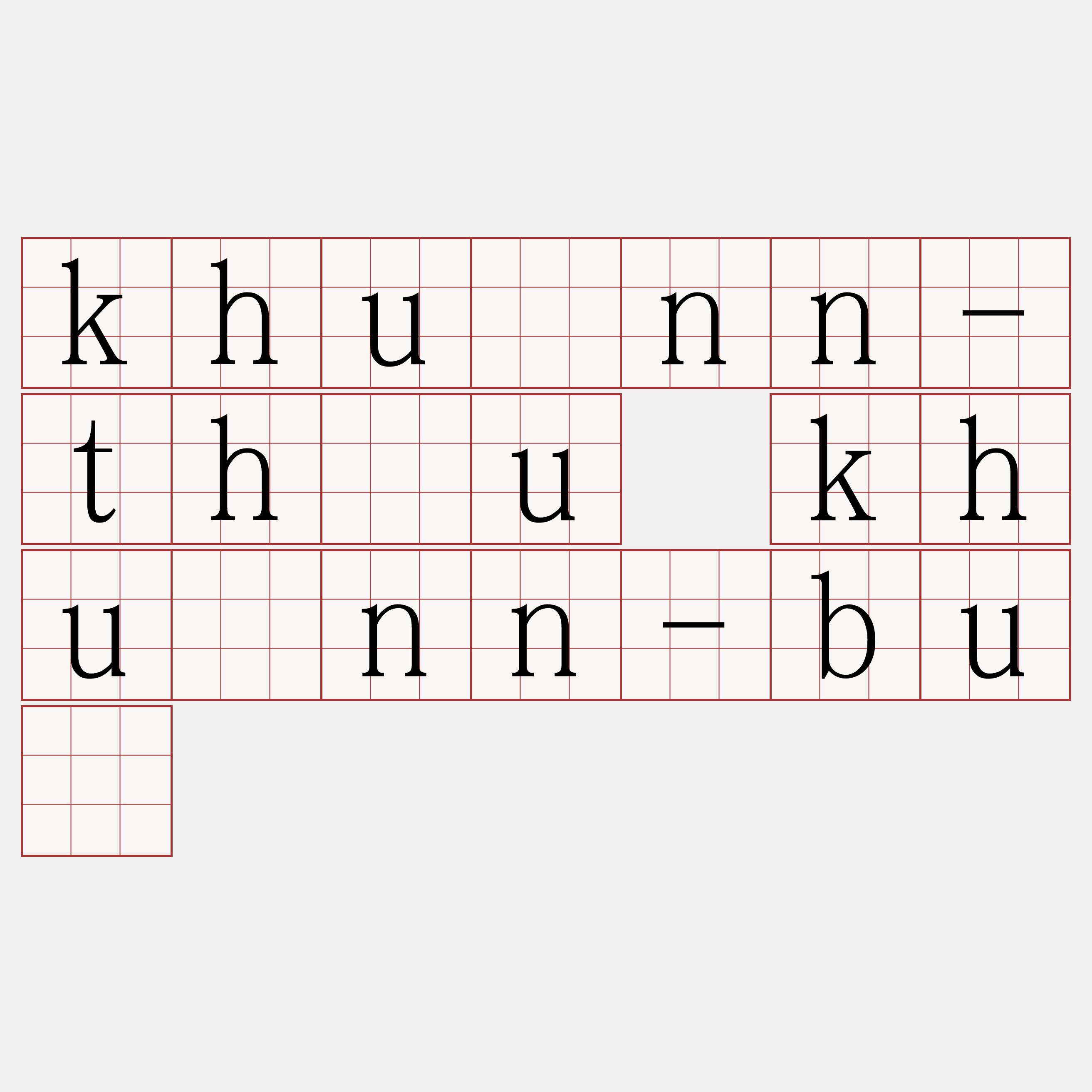 khuànn-thâu khuànn-bué